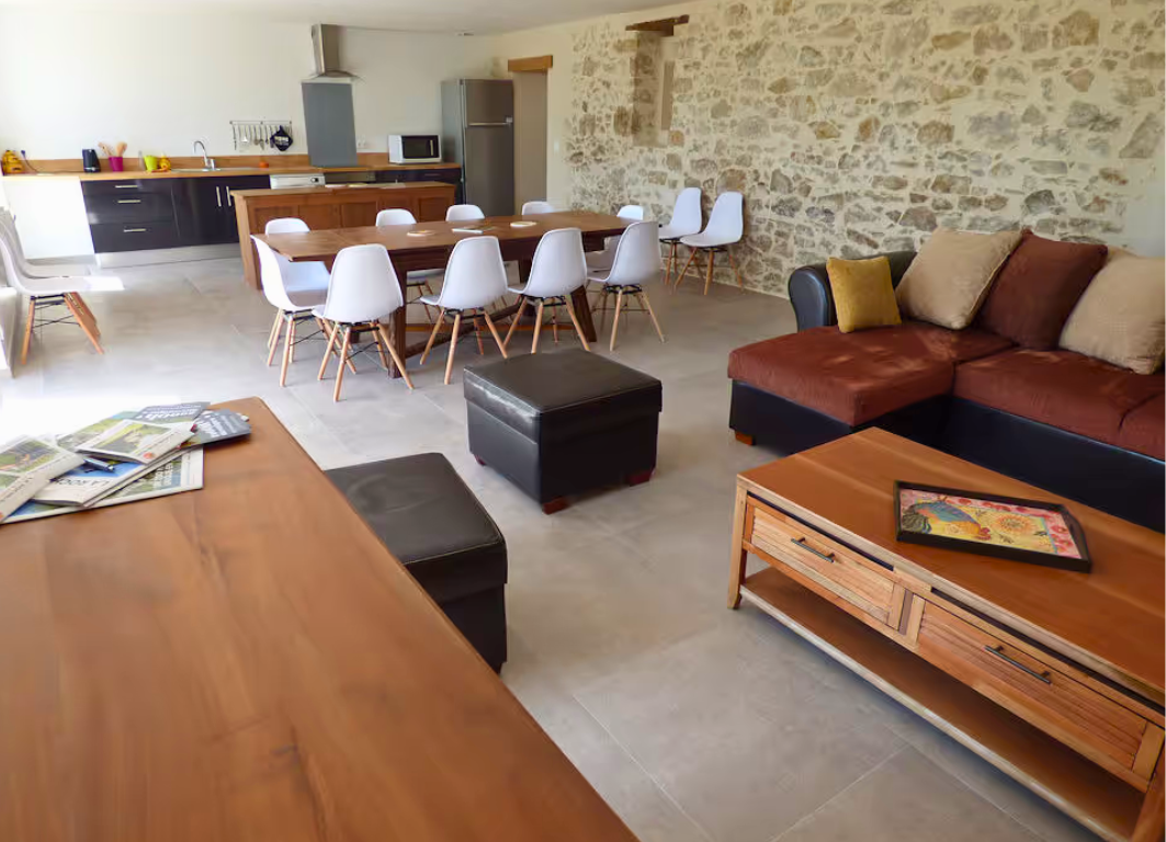 Pièce de vie du gîte