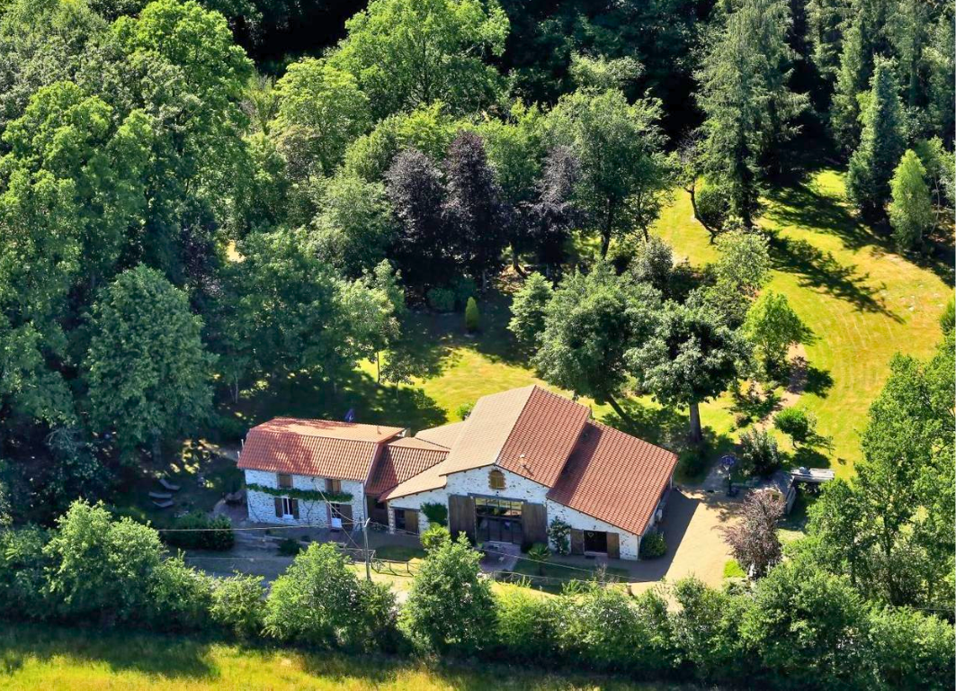 Vue aérienne du gîte