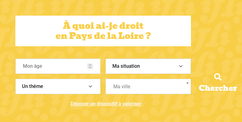 Capture d'écran d'une partie du site