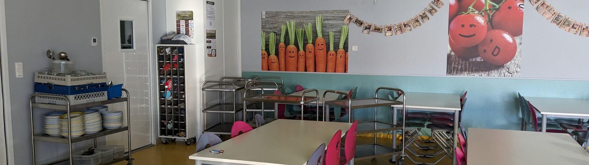 Photo de l'intérieur du restaurant scolaire