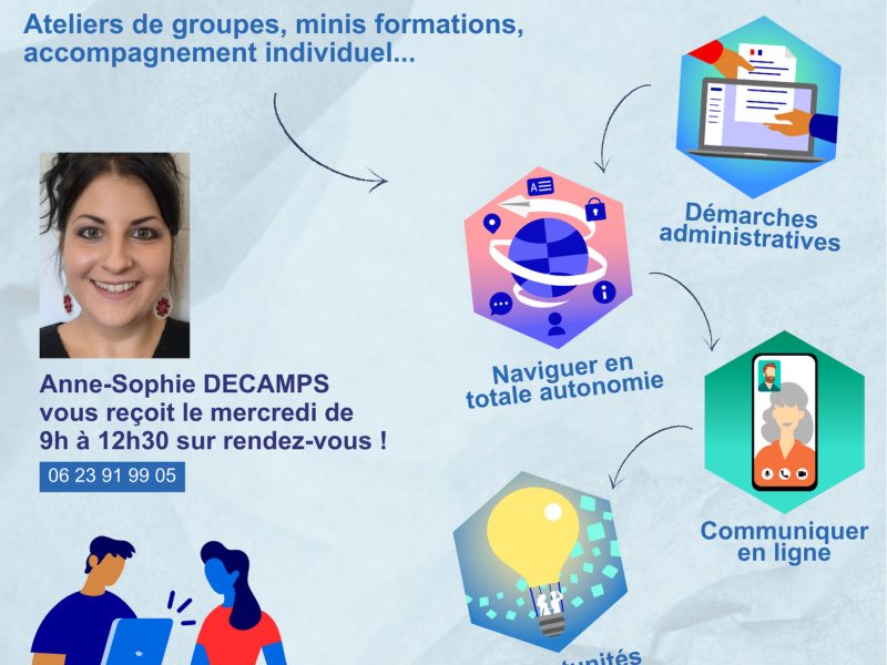 Flyer de l'annonce de la présence d'Anne-Sophie DECAMPS