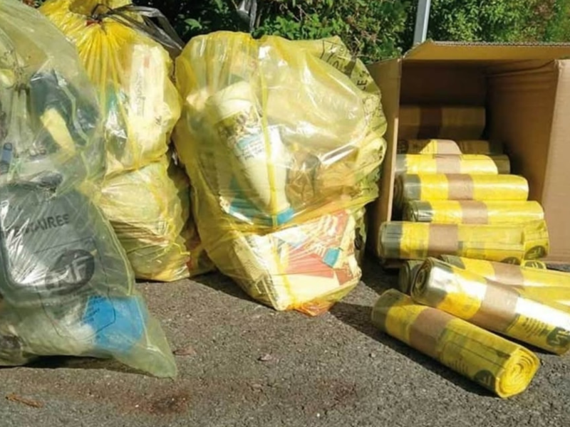 Distribution des sacs jaunes