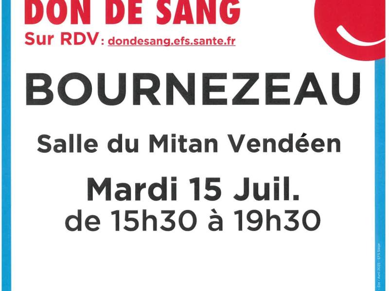 Don de sang à Bournezeau