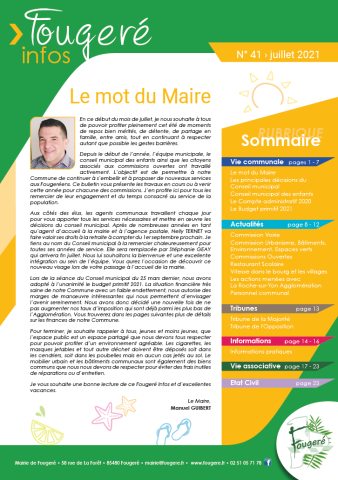 Fougeré Infos - Juillet 2021