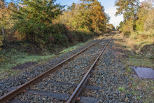 Rail du train au niveau de la Gare de Fougeré